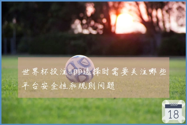 世界杯投注app选择时需要关注哪些平台安全性和规则问题